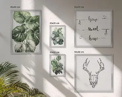 Galeria de quadros para parede motivos de plantas com elementos da natureza