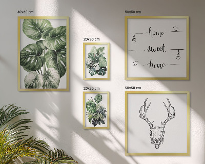 Parede galeria de quadros Motivos de plantas com elementos da natureza em casa