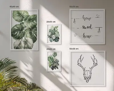 Galeria de quadros para parede motivos de plantas com elementos da natureza
