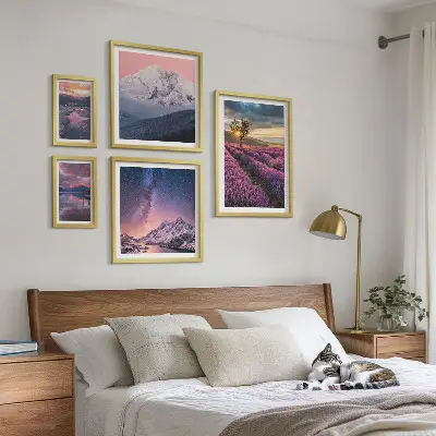 Galeria de quadros para parede paisagens naturais de montanhas com lavanda