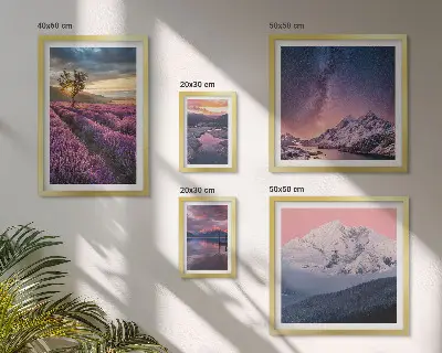 Galeria de quadros para parede paisagens naturais de montanhas com lavanda