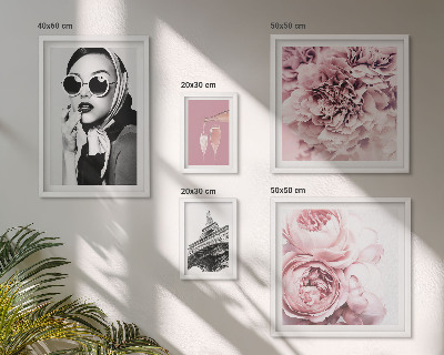 Galeria de parede Retratos elegantes de flores de rosas