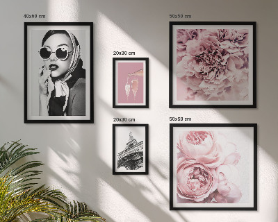 Galeria de parede Retratos elegantes de flores de rosas