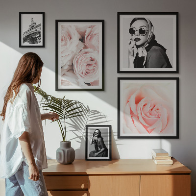 Parede galeria de quadros Retratos elegantes de rosas.