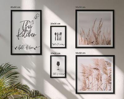 Parede galeria de quadros Cozinha boho, adoro cozinhar