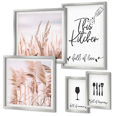 Parede galeria de quadros Cozinha boho, adoro cozinhar