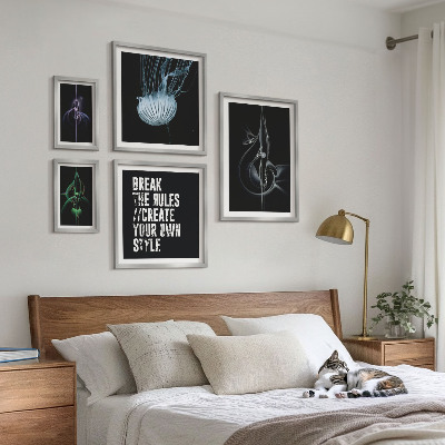 Conjunto de 5 quadros decorativos Motivos criativos abstratos