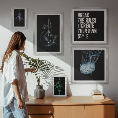 Conjunto de 5 quadros decorativos Motivos criativos abstratos