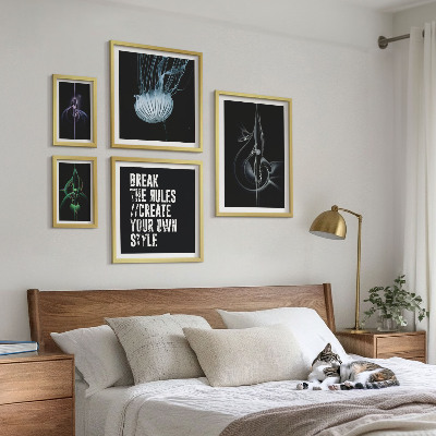 Conjunto de 5 quadros decorativos Motivos criativos abstratos