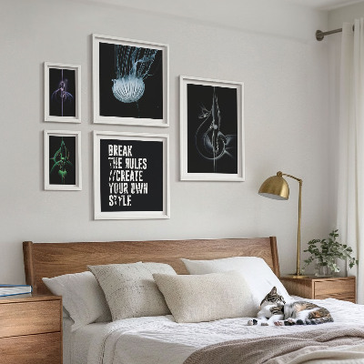 Conjunto de 5 quadros decorativos Motivos criativos abstratos