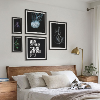 Conjunto de 5 quadros decorativos Motivos criativos abstratos