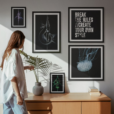 Conjunto de 5 quadros decorativos Motivos criativos abstratos