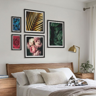 Galeria de parede motivos florais de plantas