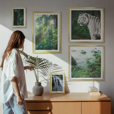 Galeria de quadros para parede tema animais da natureza tropical
