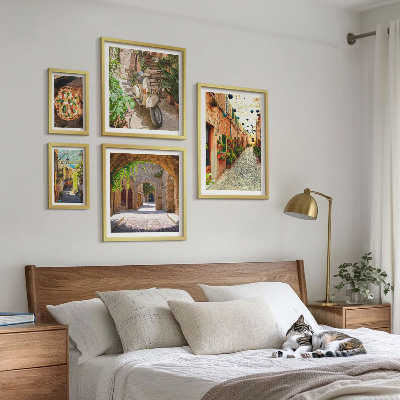 Galeria de parede Ruas encantadoras com pratos italianos
