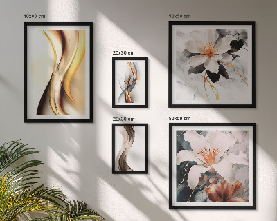 Parede galeria de quadros Flores abstratas elegantes