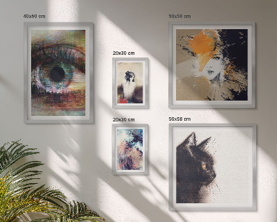 Conjunto de 5 quadros com moldura Retratos abstratos da arte moderna