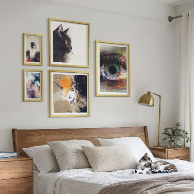 Conjunto de 5 quadros com moldura Retratos abstratos da arte moderna