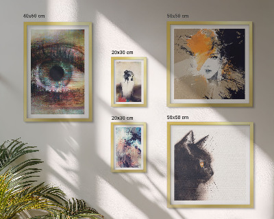 Conjunto de 5 quadros com moldura Retratos abstratos da arte moderna