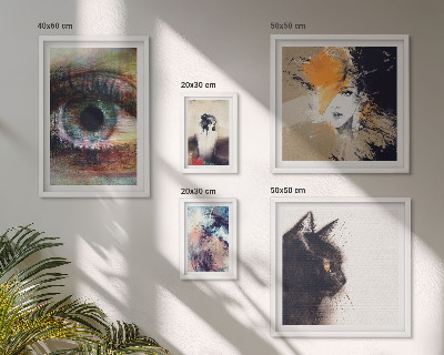 Conjunto de 5 quadros com moldura Retratos abstratos da arte moderna