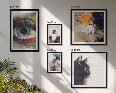 Conjunto de 5 quadros com moldura Retratos abstratos da arte moderna