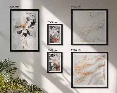 Galeria de parede estampa de mármore floral