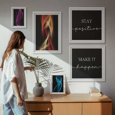 Parede galeria de quadros Citações, padrões de luz, inspirações