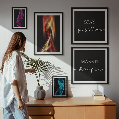 Parede galeria de quadros Citações, padrões de luz, inspirações