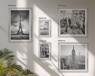 Conjunto de 5 quadros com moldura ícones arquitetônicos de paisagens urbanas