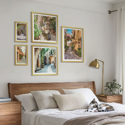 Parede galeria de quadros Ruas encantadoras com flores