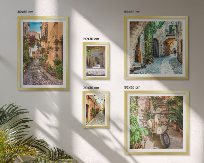 Parede galeria de quadros Ruas encantadoras com flores