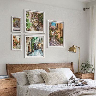 Parede galeria de quadros Ruas encantadoras com flores