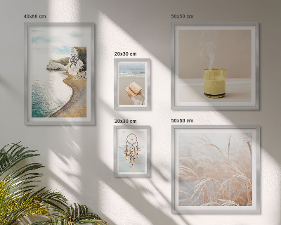 Conjunto de 5 quadros com moldura Temas relaxantes para livros