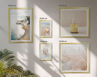 Conjunto de 5 quadros com moldura Temas relaxantes para livros