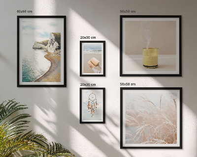Conjunto de 5 quadros com moldura Temas relaxantes para livros