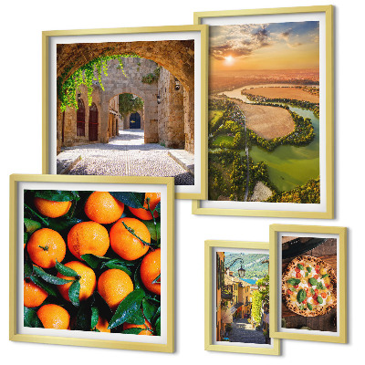 Galeria de parede Paisagens naturais com toques italianos