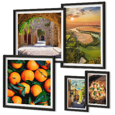 Galeria de parede Paisagens naturais com toques italianos