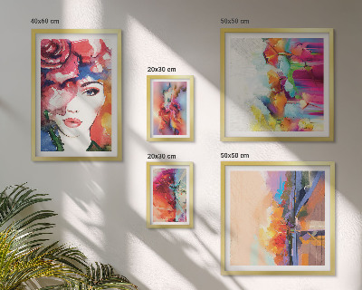 Parede galeria de quadros Retratos abstratos coloridos