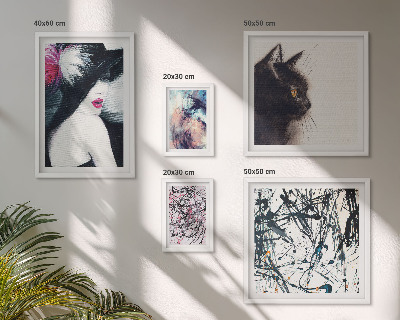 Conjunto de 5 quadros com moldura Retratos abstratos elegantes