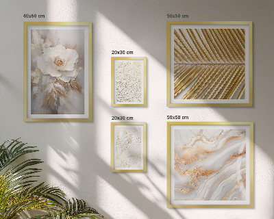 Conjunto de 5 quadros decorativos Motivos florais elegantes