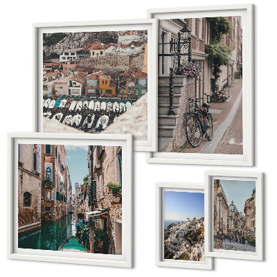 Galeria de parede Ruas europeias encantadoras