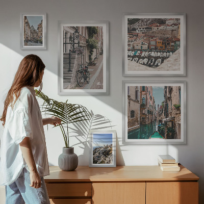 Galeria de parede Ruas europeias encantadoras
