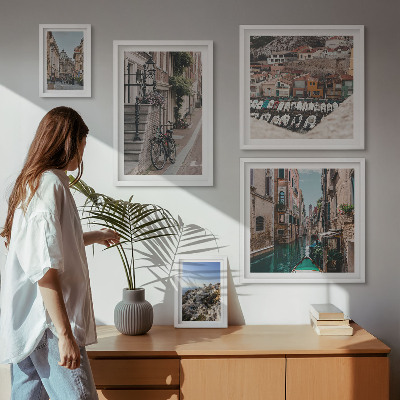 Galeria de parede Ruas europeias encantadoras