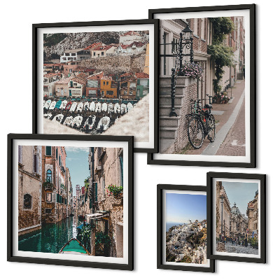 Galeria de parede Ruas europeias encantadoras
