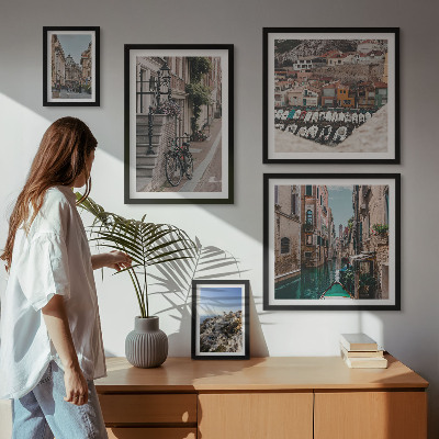 Galeria de parede Ruas europeias encantadoras