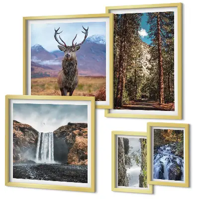 Galeria de quadros para parede com paisagens, cachoeiras e natureza