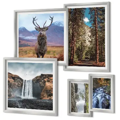 Galeria de quadros para parede com paisagens, cachoeiras e natureza