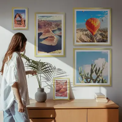 Galeria de parede paisagens de montanhas e águas