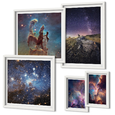 Parede galeria de quadros Paisagens cósmicas de galáxias