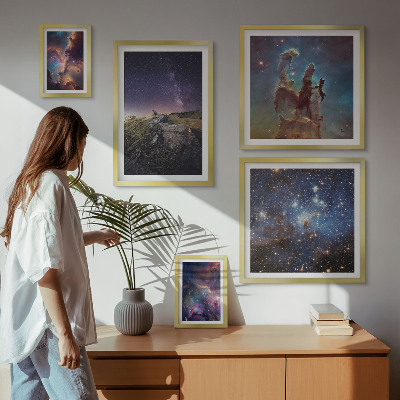 Parede galeria de quadros Paisagens cósmicas de galáxias